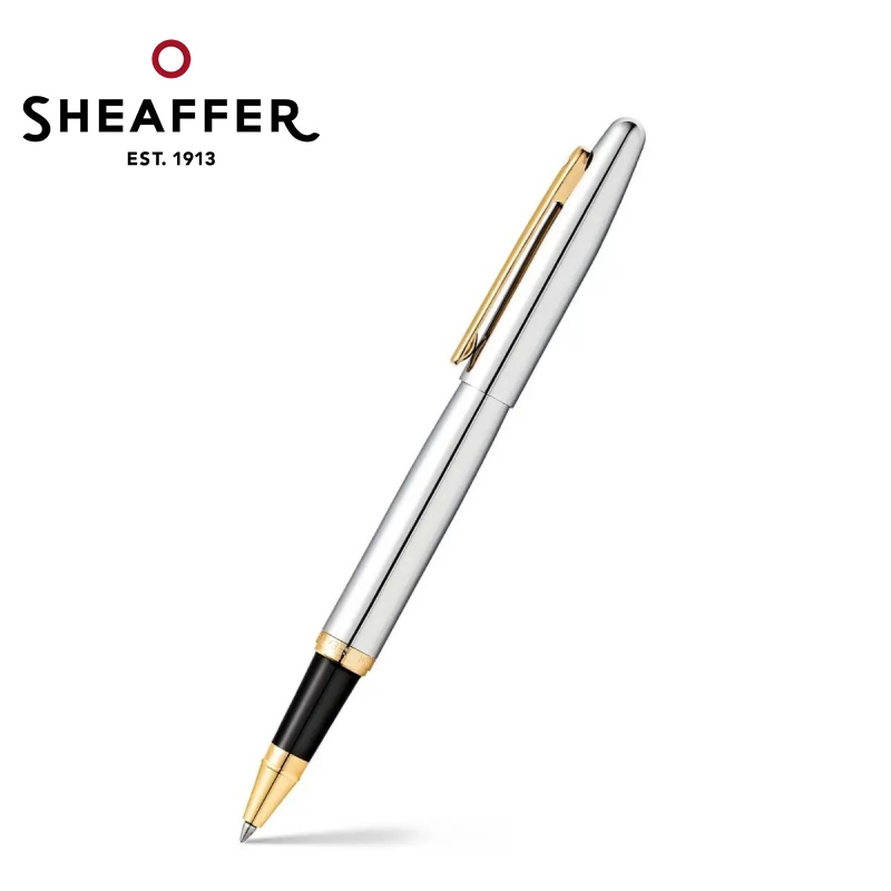 免費客製化刻字【Sheaffer】VFM亮鉻金鋼珠筆 SFE1942251✿50B003